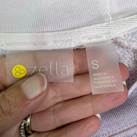 Zella Jamie Space Dye Crew Neck Long Sleeve Sweatshirt in Purple XS & S - Picture 8 of 11